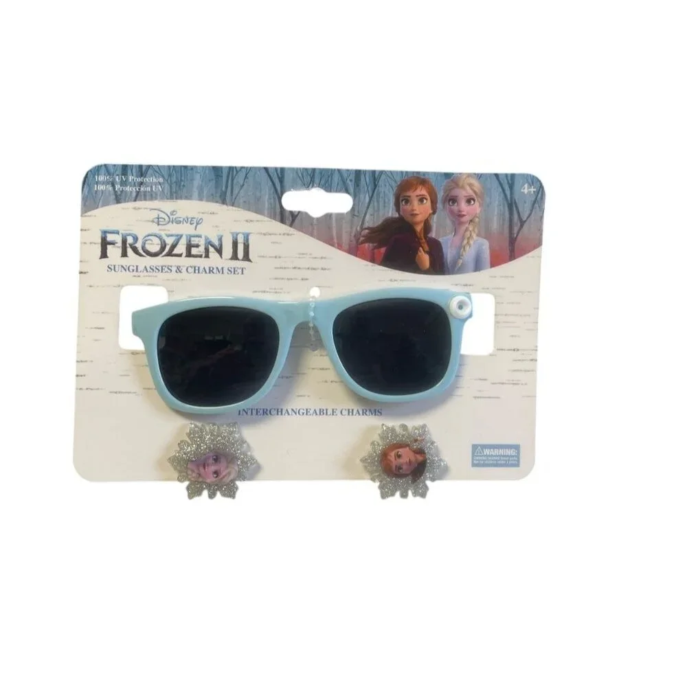 Disney Frozen II Sunglasses & Charm Set For Kids With Interchangeable Charms